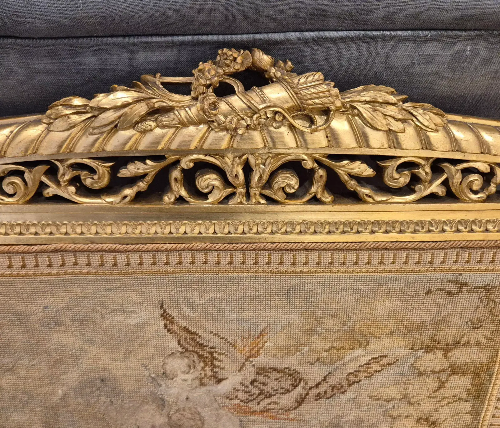 Louis XV Style Gilded Wood Firescreen, 19th Century photo buy