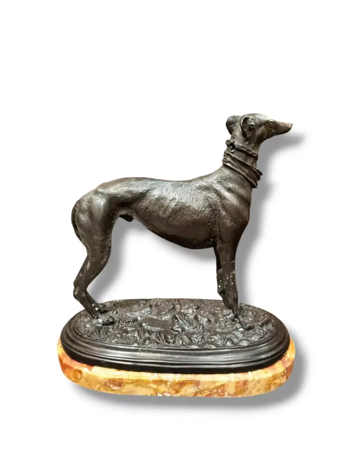 19th Century Statue Of A Greyhound In Bronze, In The Style Of Pierre Jules Mêne photo for sale