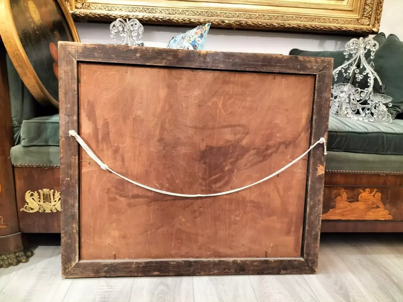 3213.0 Large Marine Oil On Canvas Breton Fisherman In Original Frame, 19th Century photo