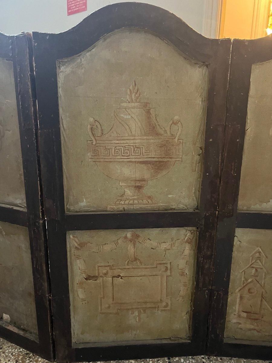 18th Century French Antique Paravent Screen With Three Leaves photo for sale