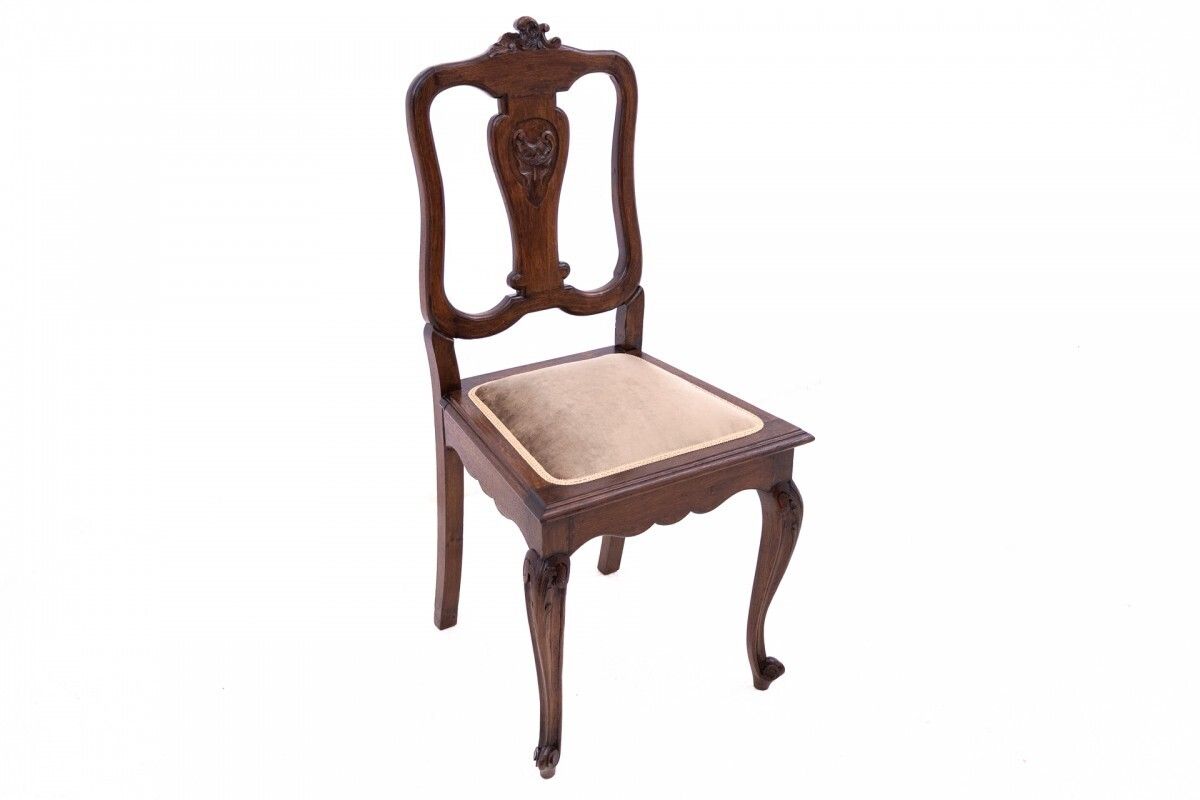Set Of Six Antique Chairs From Around 1900, France. After Renovation. photo Furniture