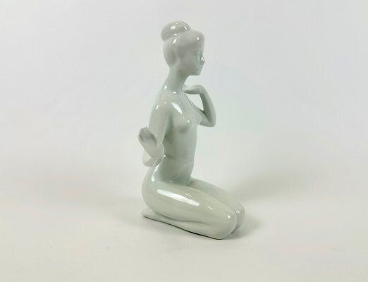 Woman Porcelain Figurine By Jiří černoch For Royal Dux, 1960s photo for sale