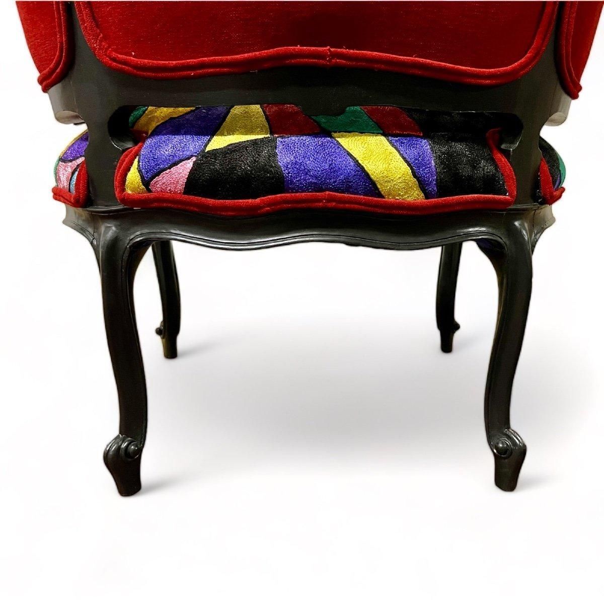 Reupholstered Napoleon III Bergere Chair, 19th Century photo furniture
