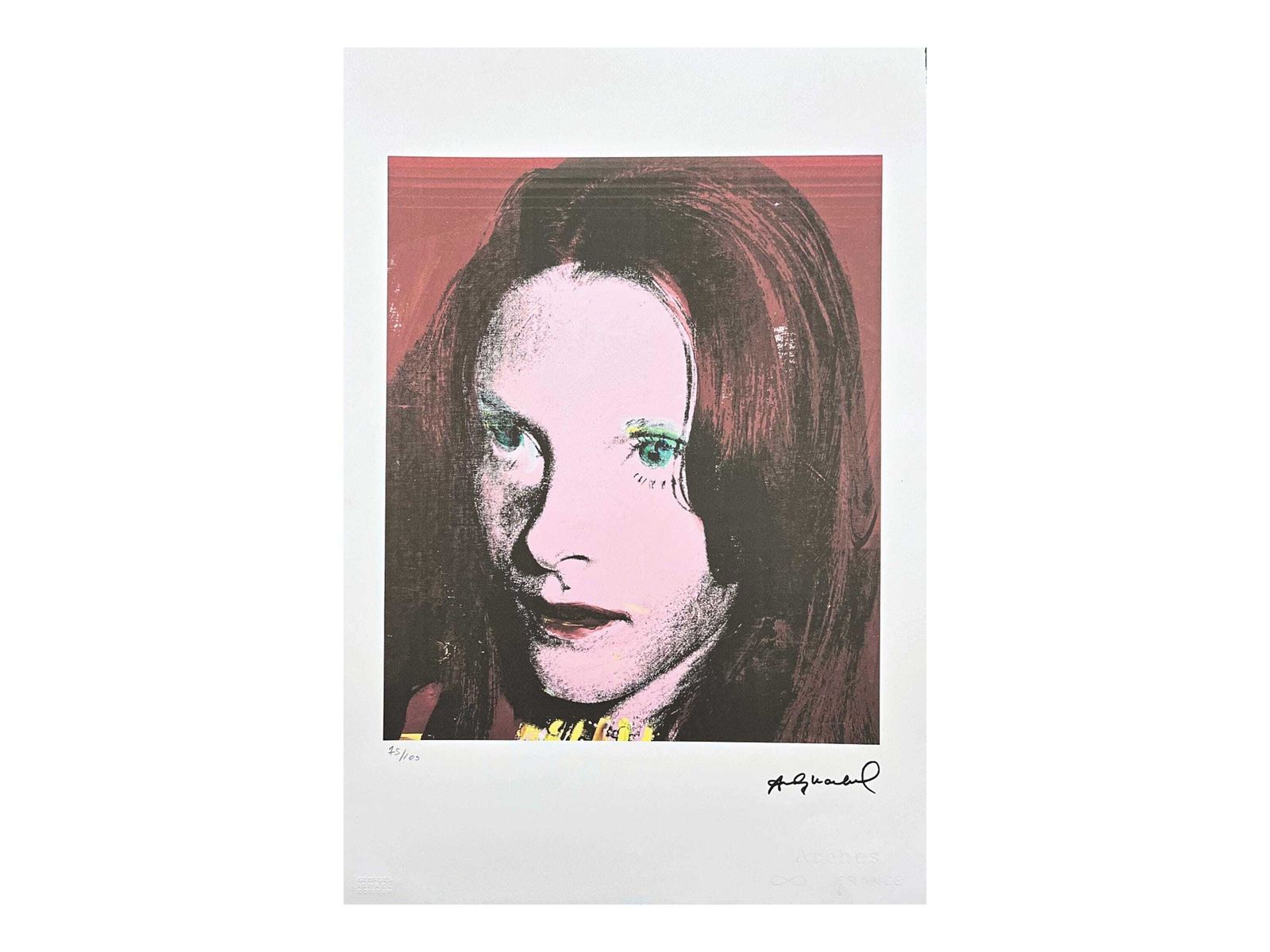 Andy Warhol   Sanda Brant   Signed, Numbered Edition Of 100, 38 X 56 Cm, Edition Leo Castelli