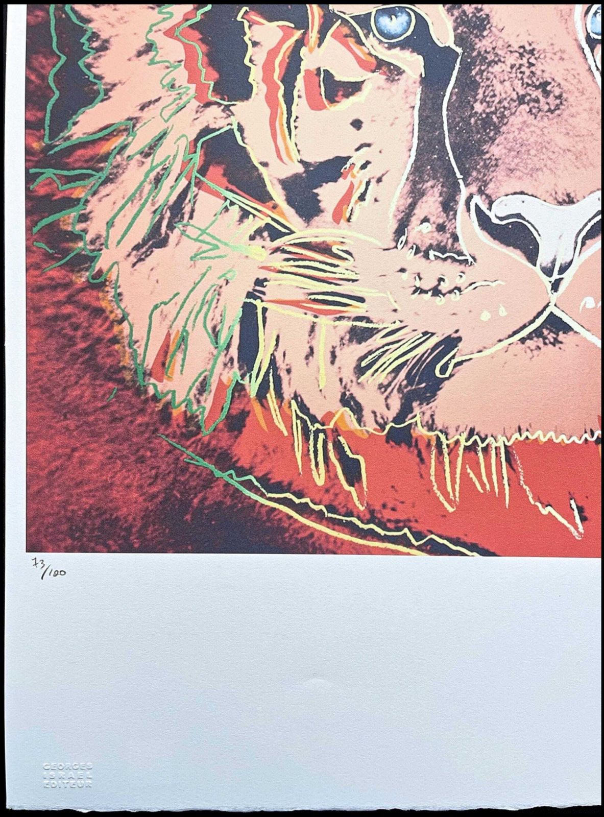 Andy Warhol “Tiger” Signed, Limited Edition Of 100, 38 X 56 Cm, Edition Leo Castelli #Warhol photo for sale