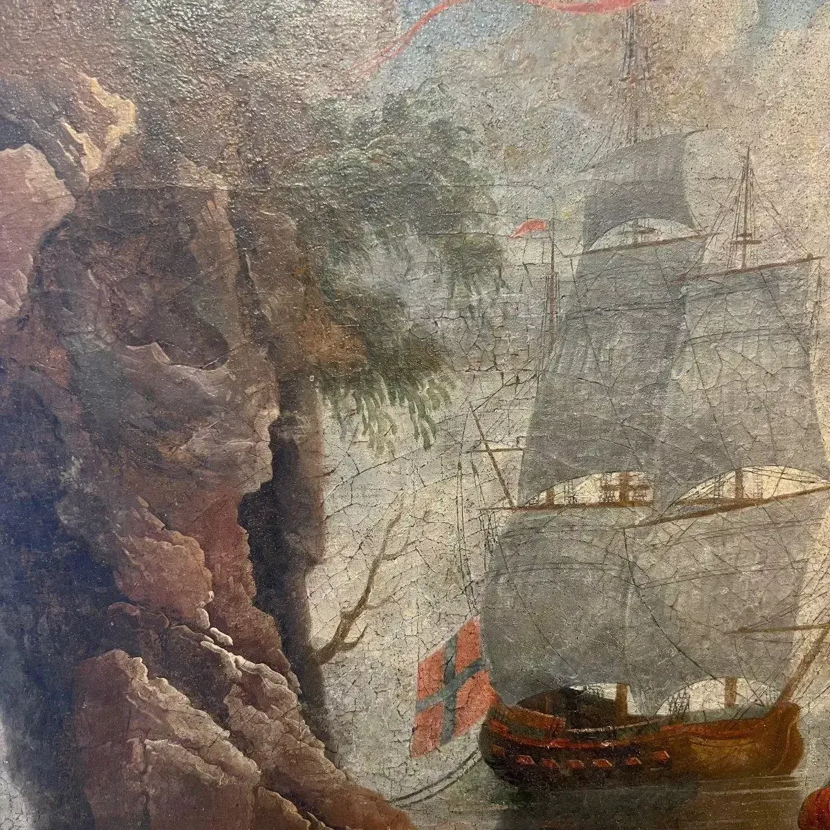 photo furniture 18th Century Seascape Painting In The Style Of Claude Joseph Vernet