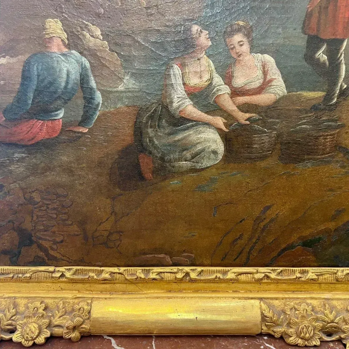 photo for sale 18th Century Seascape Painting In The Style Of Claude Joseph Vernet