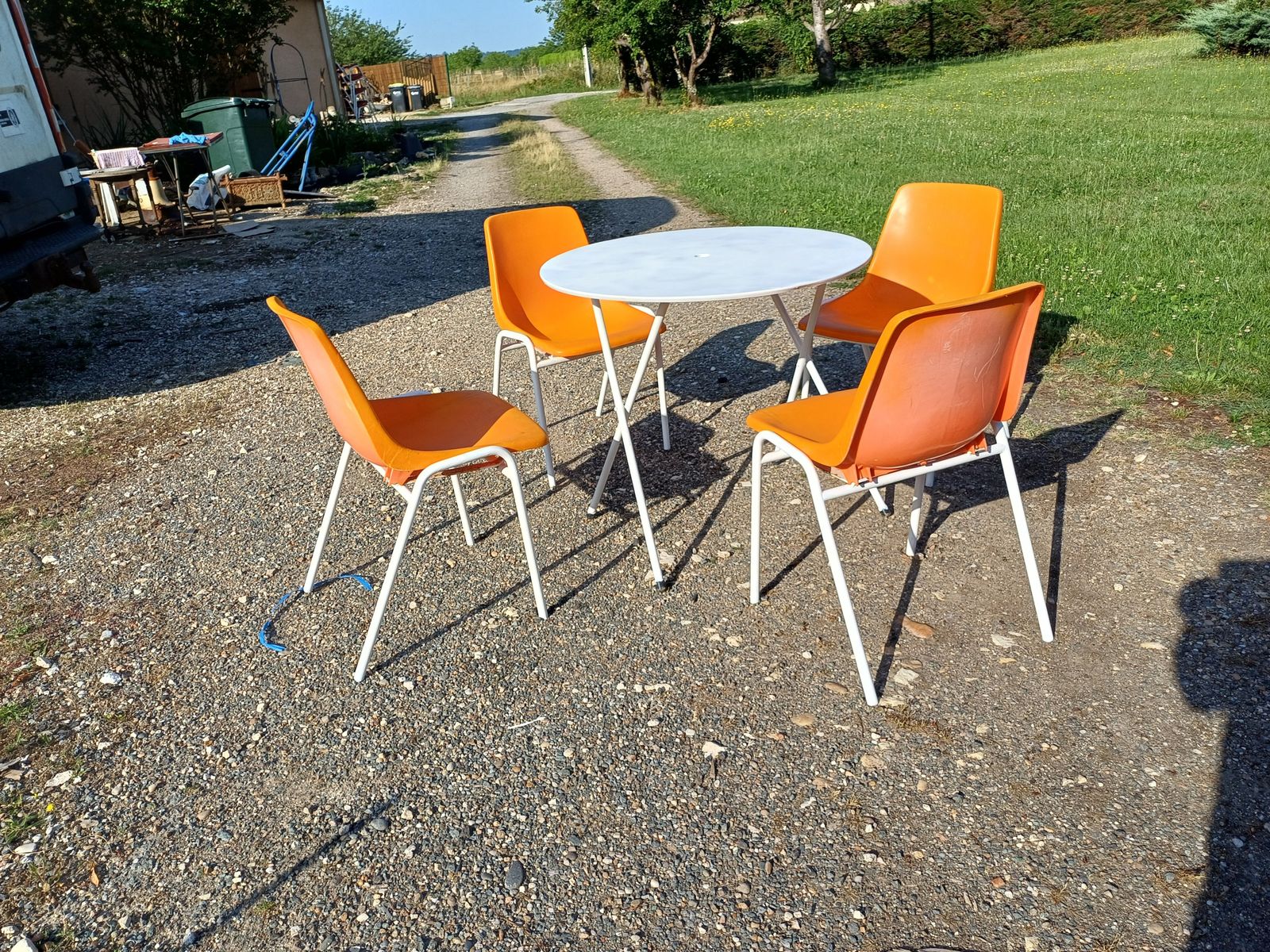 Vintage Iron And Plastic Garden Furniture photo furniture