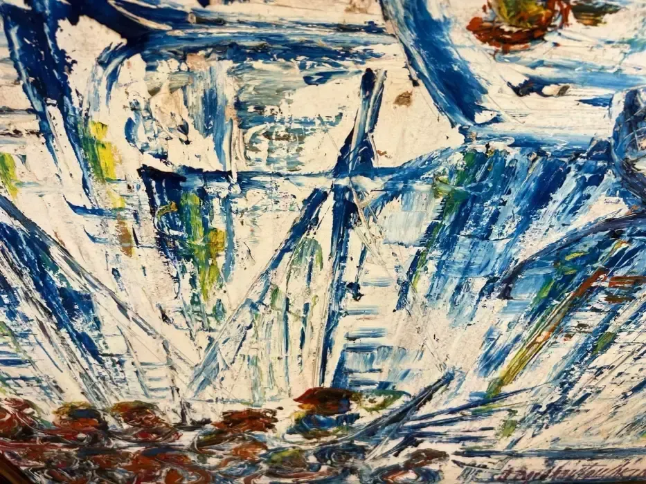 Abstract Oil Painting By Nicolai Michoutouchkine (1929 2010) photo Art
