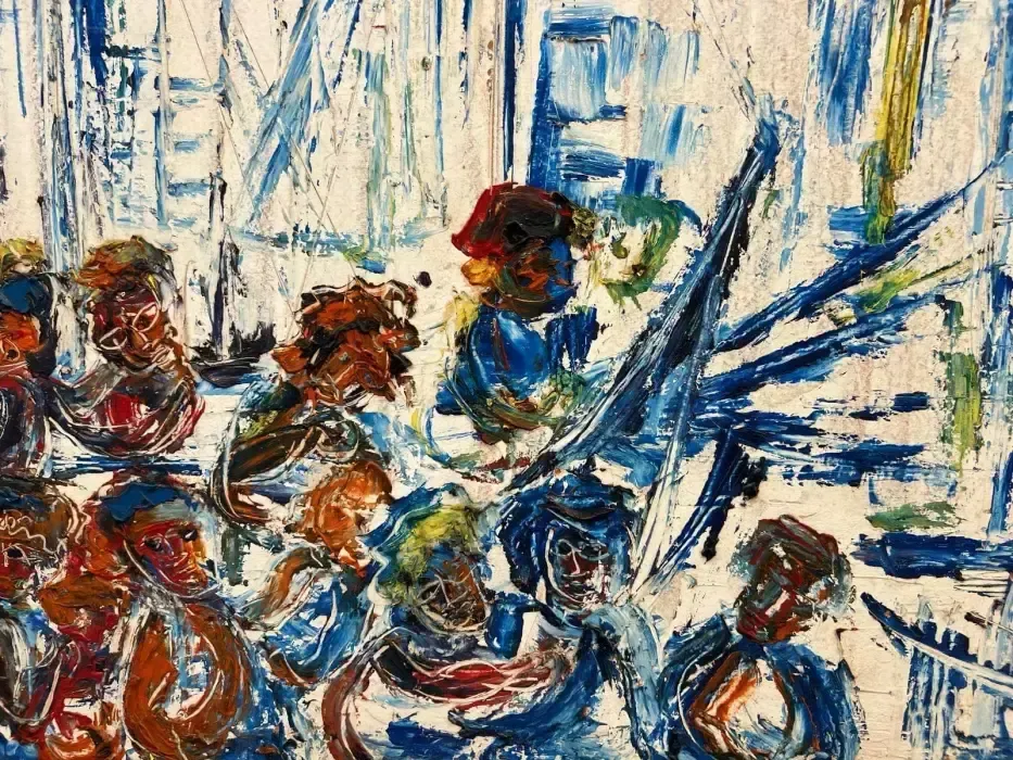 Abstract Oil Painting By Nicolai Michoutouchkine (1929 2010) photo buy