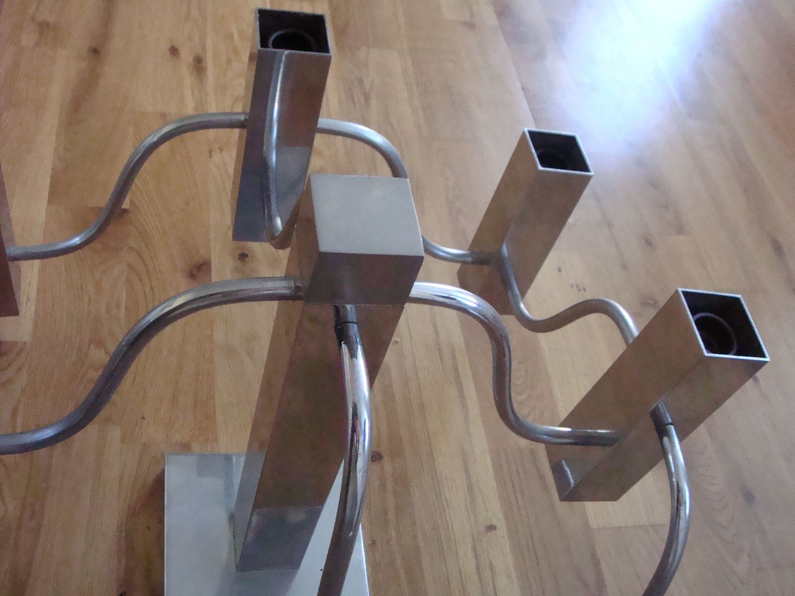 Gaetano Sciolari, 1960s Chrome Chandelier, Mid Century photo 1250.0