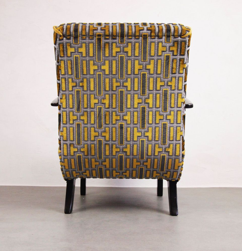 Armchairs "Gold Tetris" From 1935 By Jindrich Halabala photo vinterior