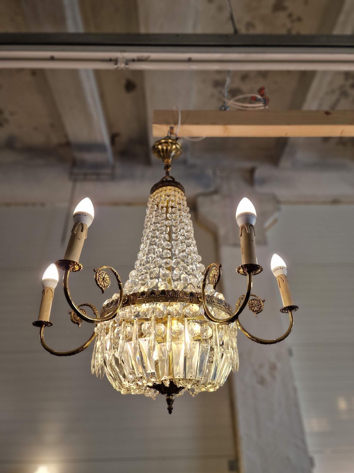 Luxurious Chandelier. France.1960s photo furniture
