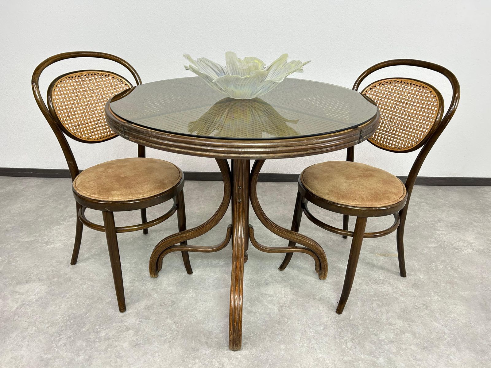 Thonet Dining Table For 4 People With Glass Top photo for sale