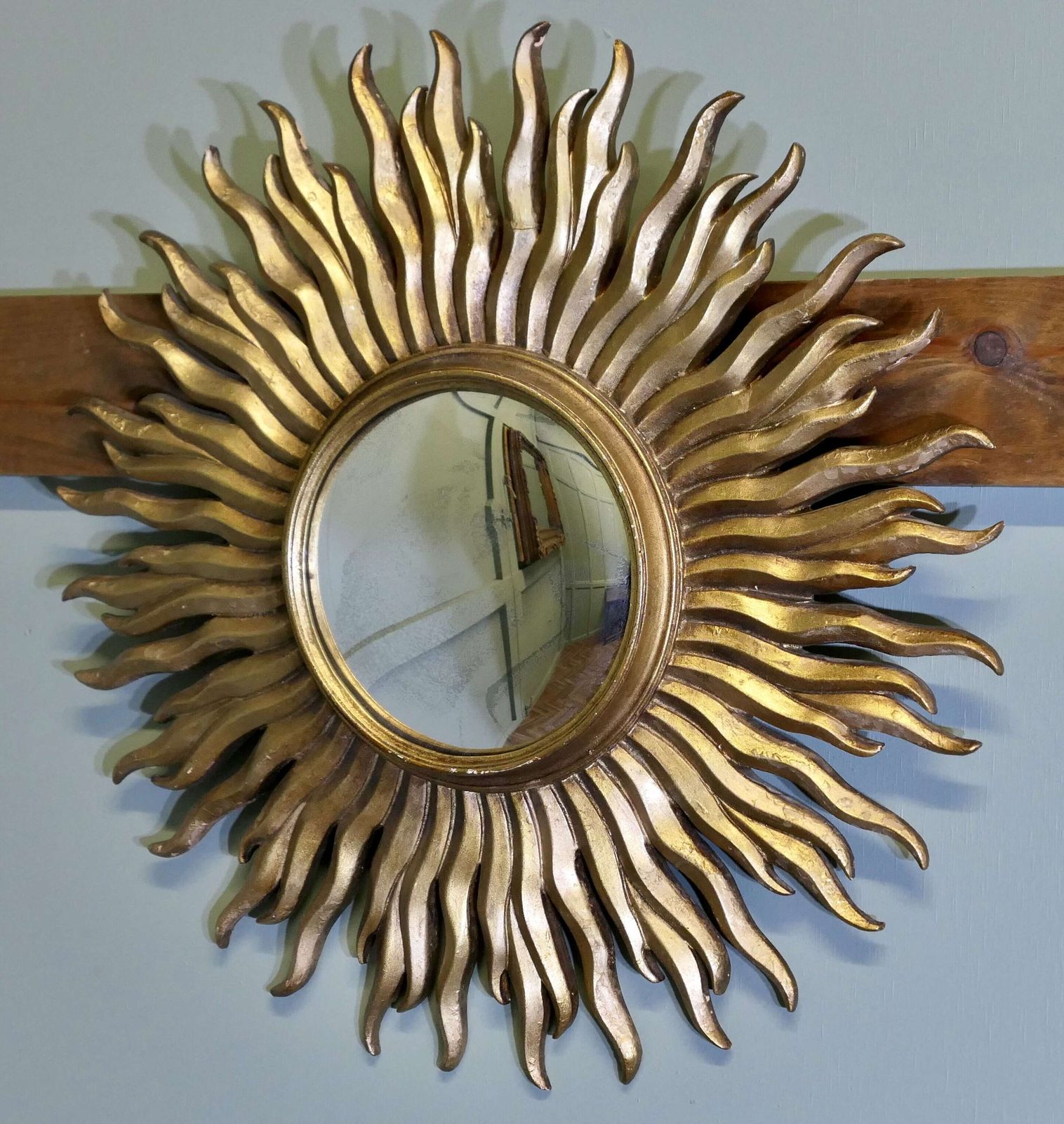 French Art Deco Style Sunburst Mirror photo furniture
