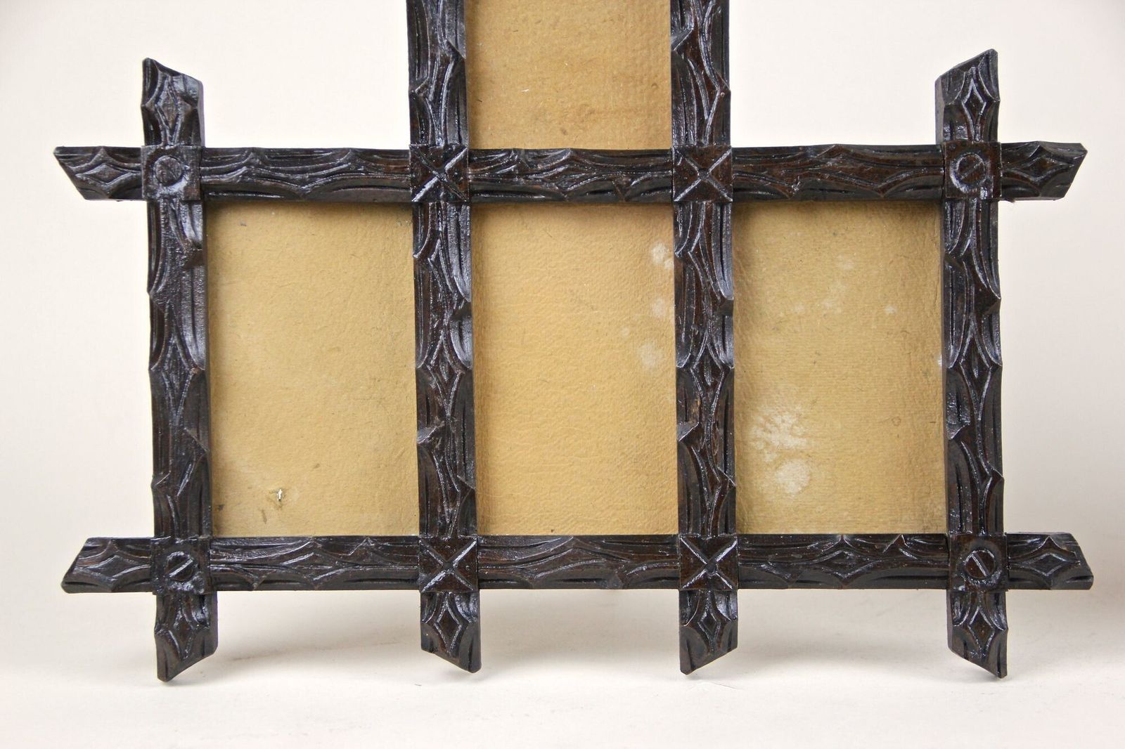 Pair Of 19th Century Rustic Black Forest Photo Frames, Handcarved, At, Circa 1880 photo Home Decor
