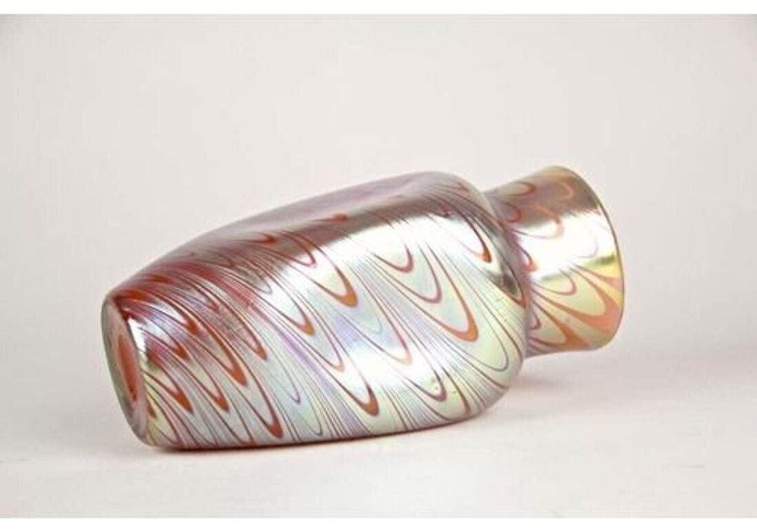 Art Nouveau Glass Vase By Loetz Witwe   Phenomen Rosa, Iridescent, Ca. 1902 photo buy