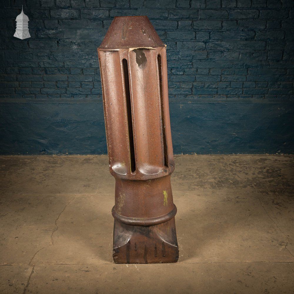 Louvered Chimney Pot, Tall Salt Glazed Terracotta photo vinterior