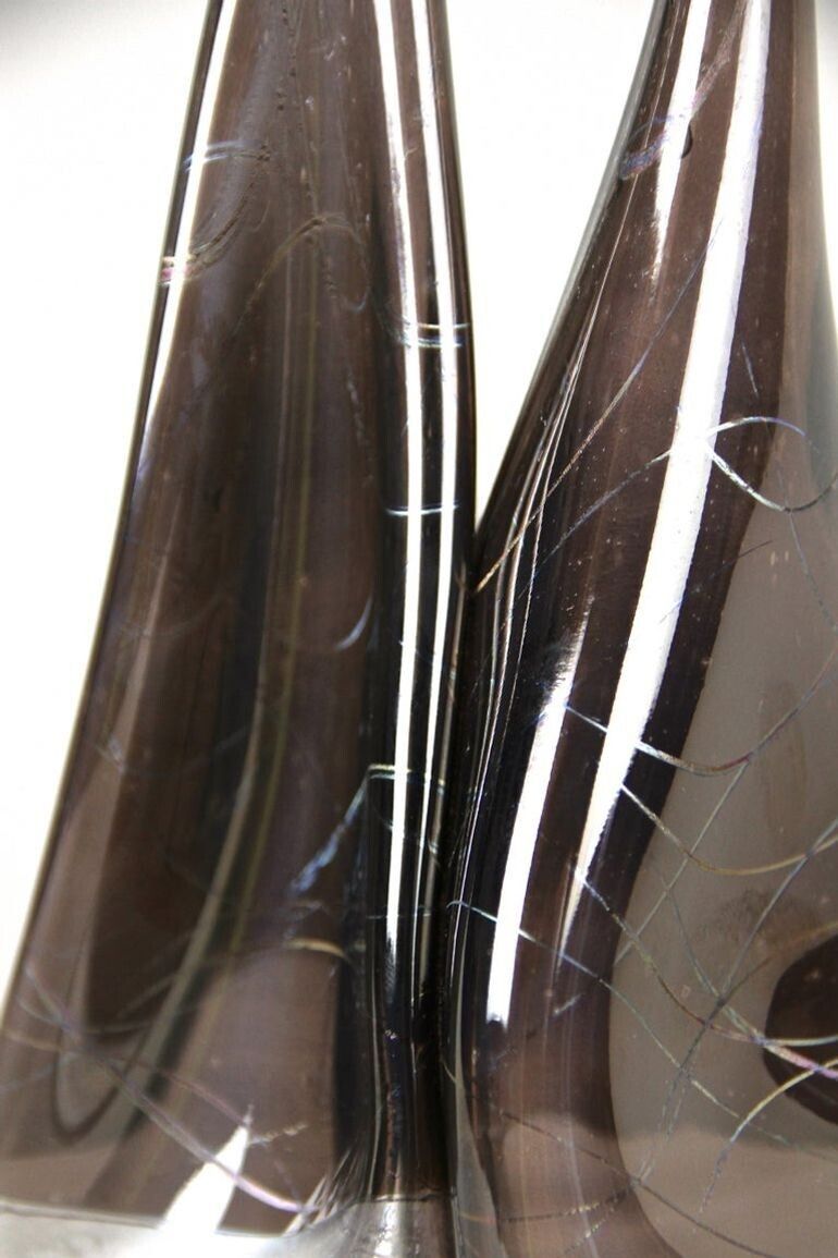 20th Century Abstract Two Necked Glass Vase, Signed, Germany, Circa 1980 photo buy