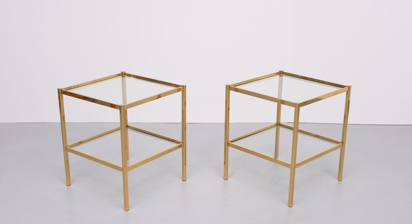 Brass Side Tables Attrib Maison Baguès 1970s France