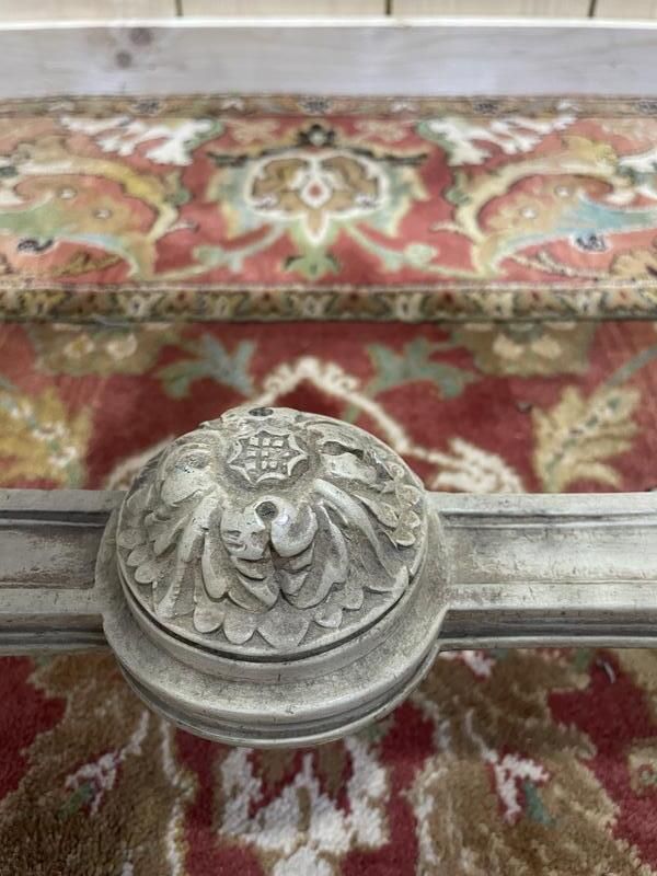 Banquette De Piano Louis XVI En Cannage Et Bois Rechampi photo furniture
