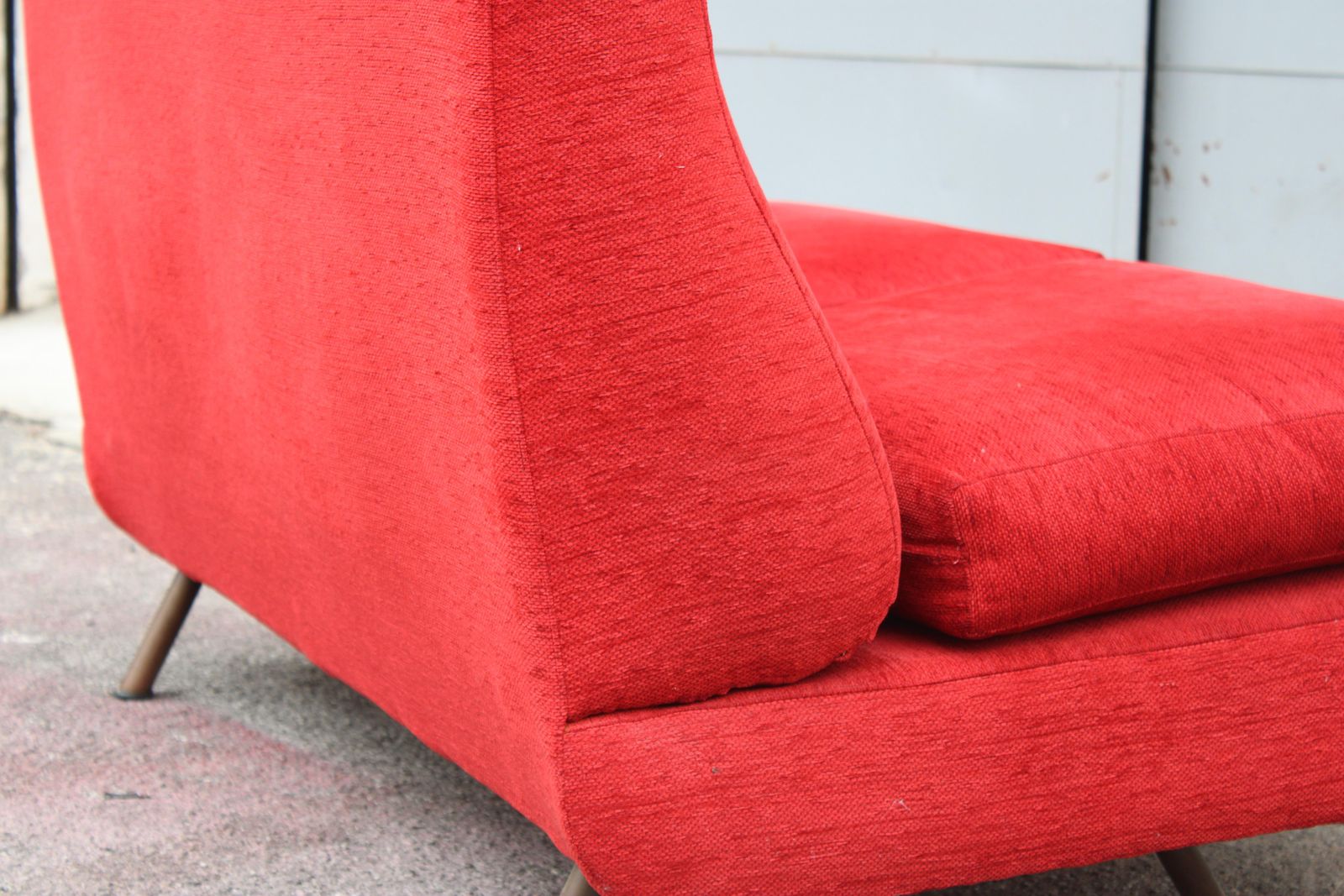 Furniture Marco Zanuso Triennale Sofa Marco Zanuso For Arflex 1951 Red Velvet photo