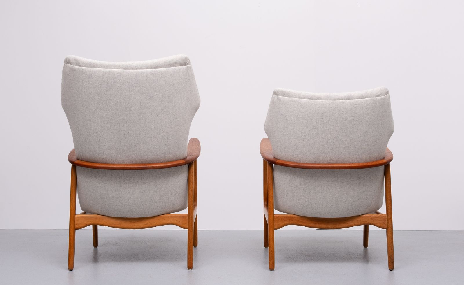 Aksel Bender Madsen Karen Pair Wingback Chairs Bovenkamp Holland 1960 photo for sale