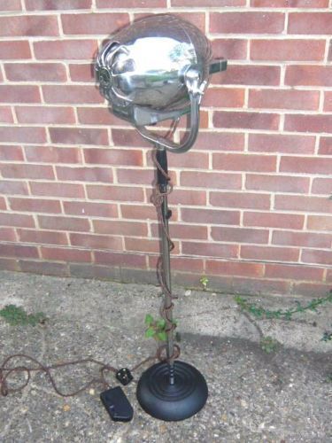 495.0 Vintage Strand Electric British Theatre Film Spot Light Antique Studio Industrial Floor Standard Lamp Mid 20th Century photo