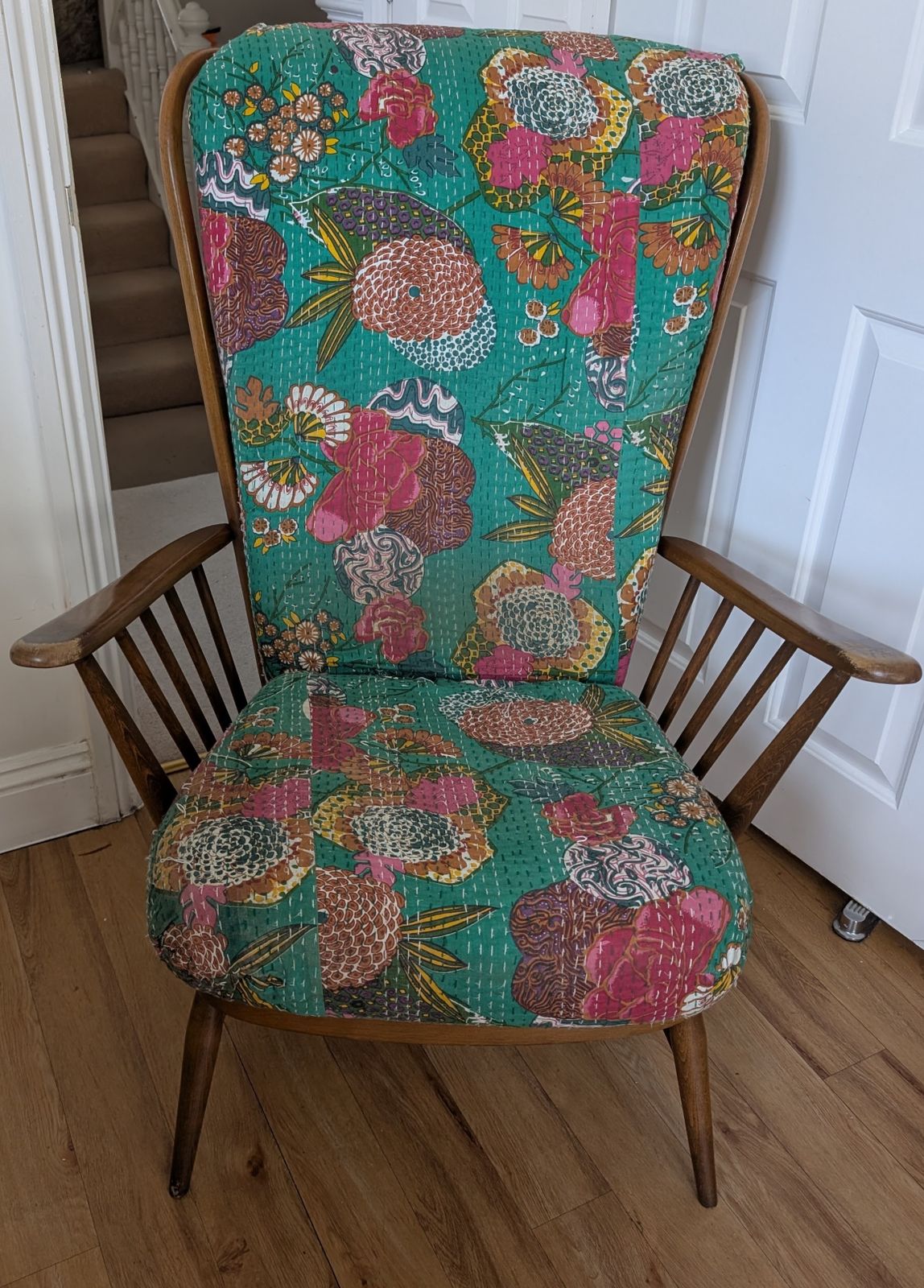 Vintage Ercol Easy Chair Evergreen Armchair Model 1913 photo furniture