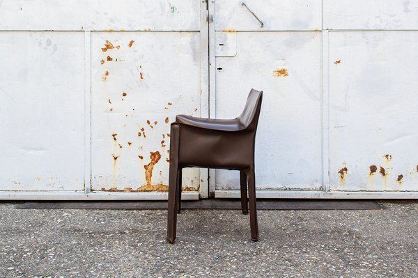 Cab 413 Lederen Stoelen Van Mario Bellini Voor Cassina, Jaren 1970, Set Van 4 photo Meubels