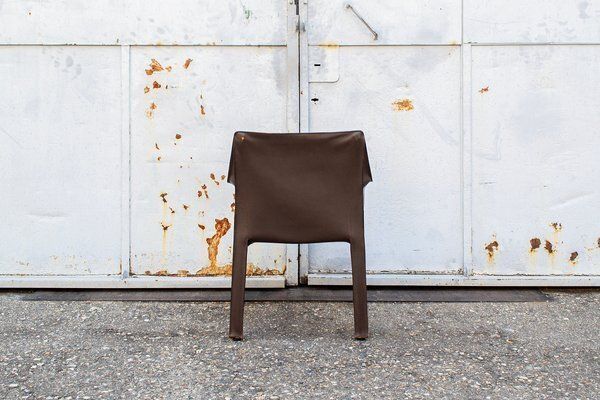 Cab 413 Leather Chairs By Mario Bellini For Cassina, 1970s, Set Of 4 photo 9516.0