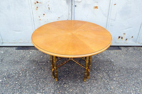 Structure In Worked Brass And Wooden Top, Italy, 1970 photo furniture