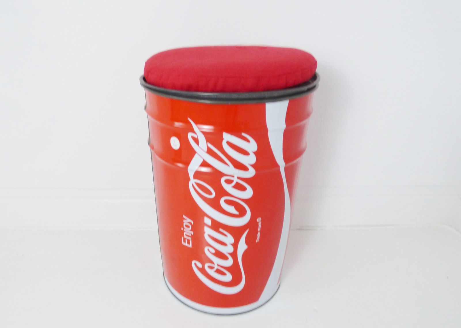 Stunning Vintage Metal Pop Art Coca Cola Seat Stool 1980's