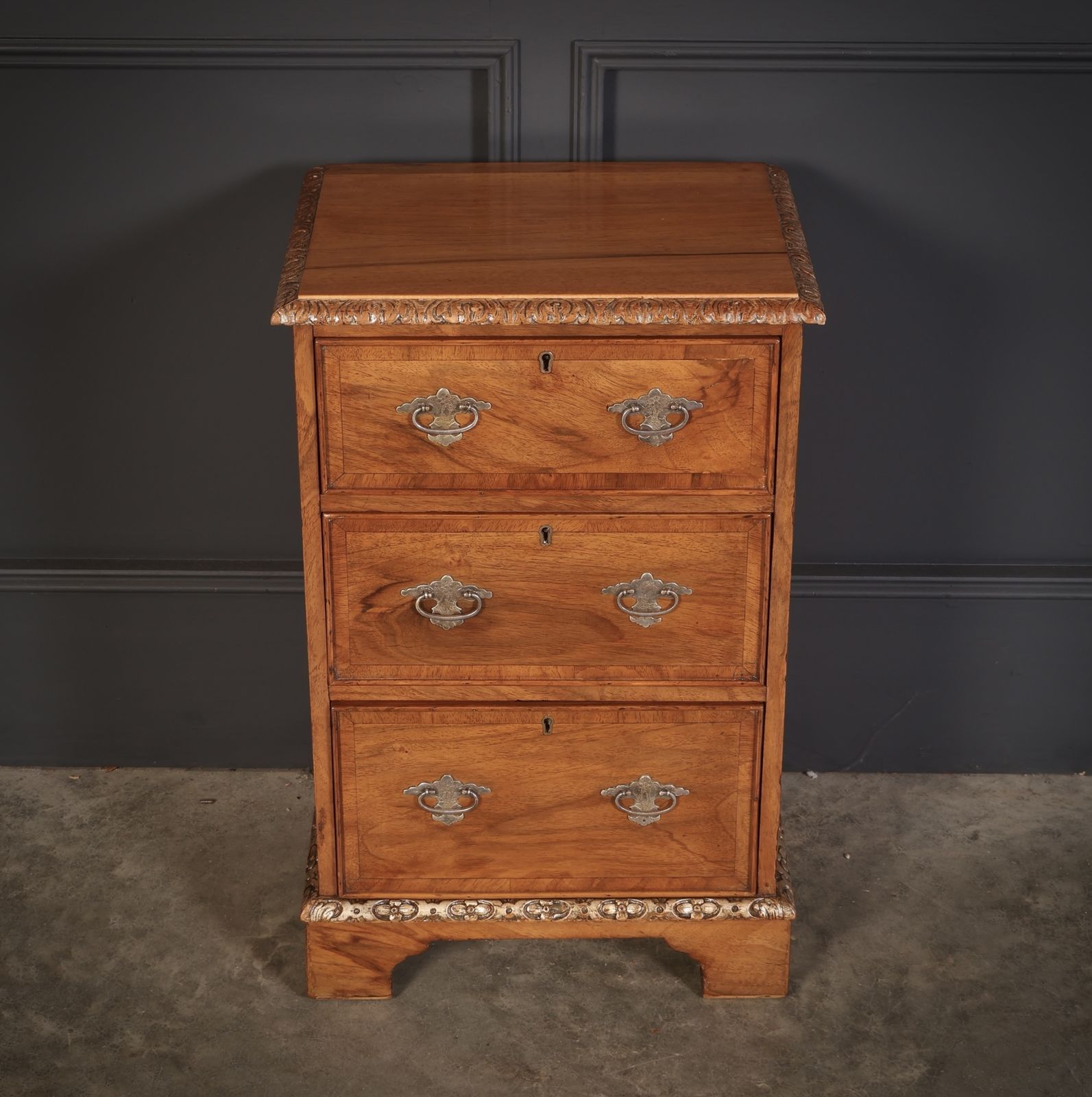 Pair Of Walnut Bedside Chests, 1900s photo for sale