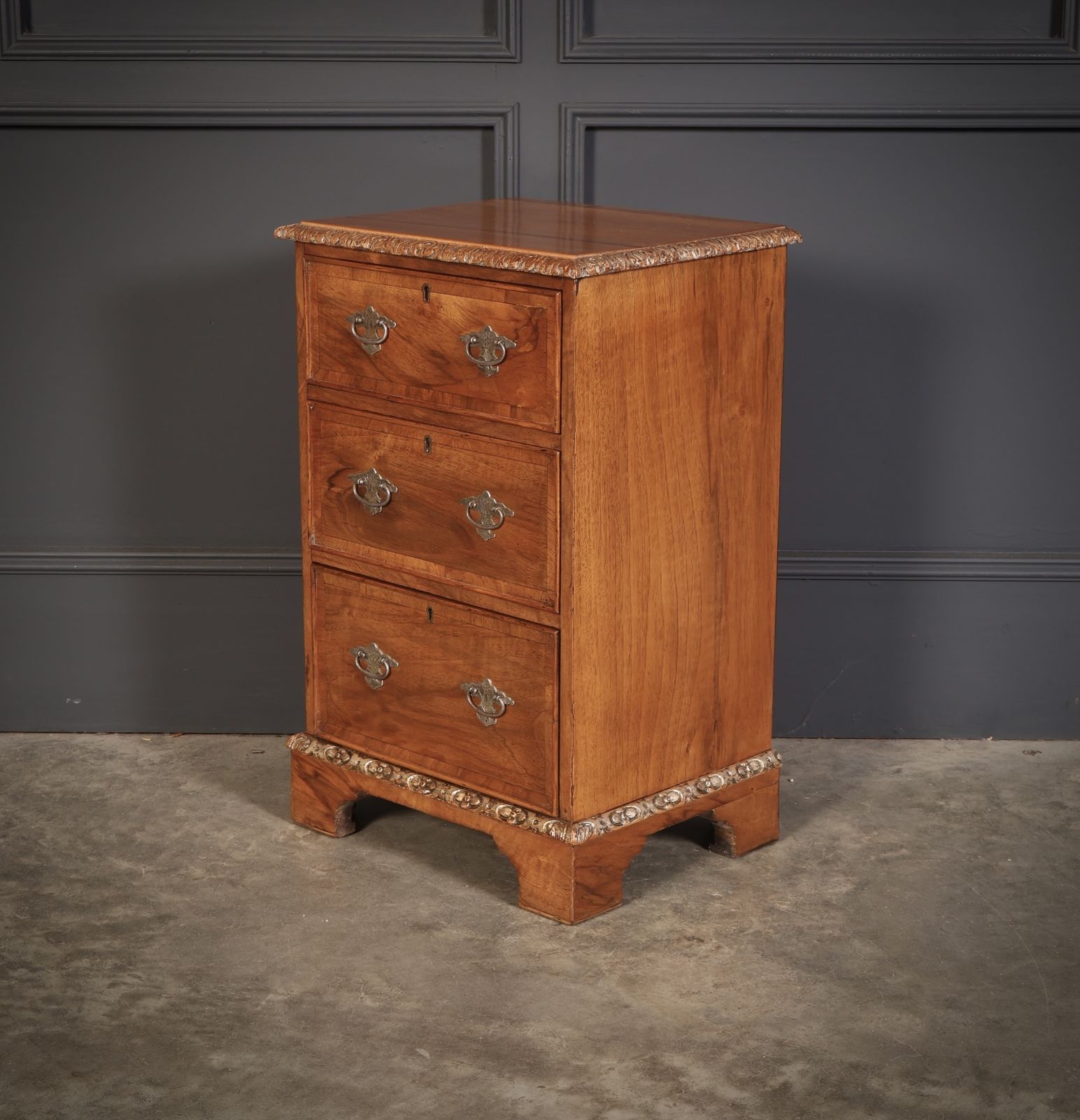 photo buy Pair Of Walnut Bedside Chests, 1900s