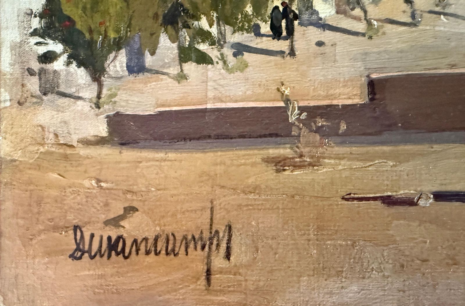 Rafael Durancamps Sitges, Spain, Oil On Canvas, Painting, Mediterranean Art, Spanish Seascape C.1960 photo furniture