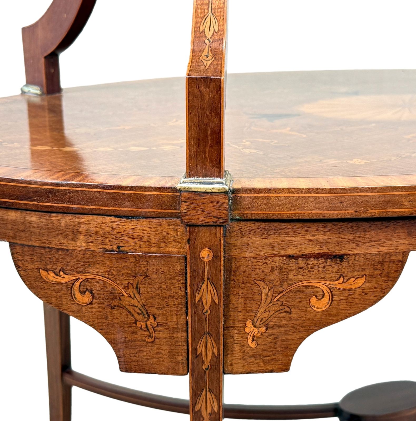 Fine 19th Century Mahogany & Satinwood Two Tier Table (England, Circa 1890) photo 3295.0