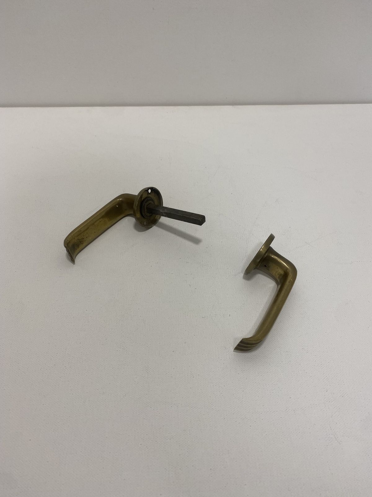 Gio Ponti Brass Door Handle Art Deco 1930s Italian Midcentury Architecture 1940s photo vintage
