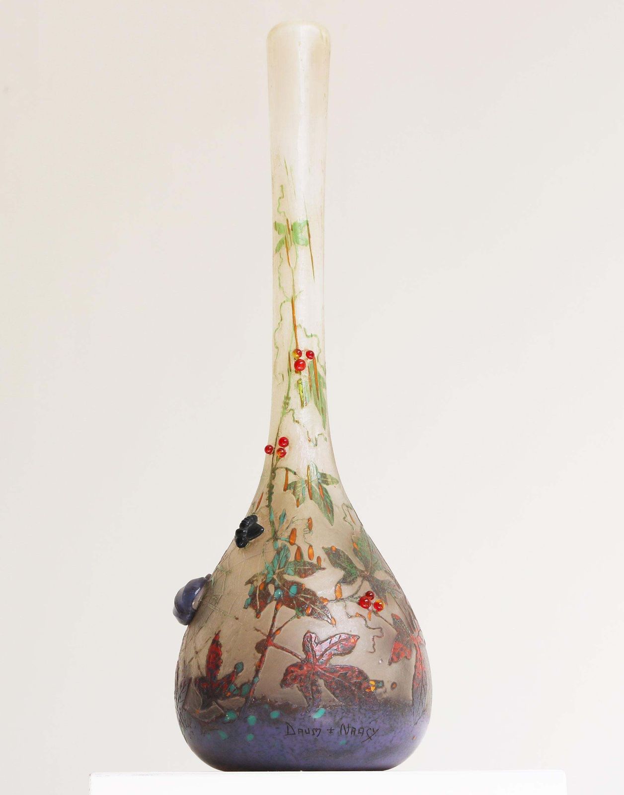 Uitzonderlijk Zeldzame 'Spider Vase' Van Daum Nancy, Wielgesneden Glas, 1905, Frankrijk photo buy