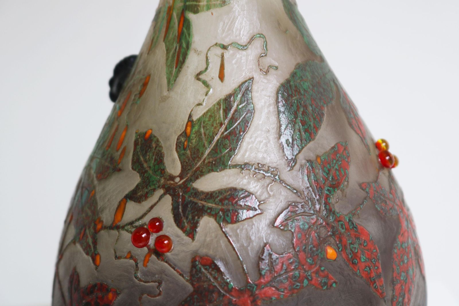 photo furniture Uitzonderlijk Zeldzame 'Spider Vase' Van Daum Nancy, Wielgesneden Glas, 1905, Frankrijk