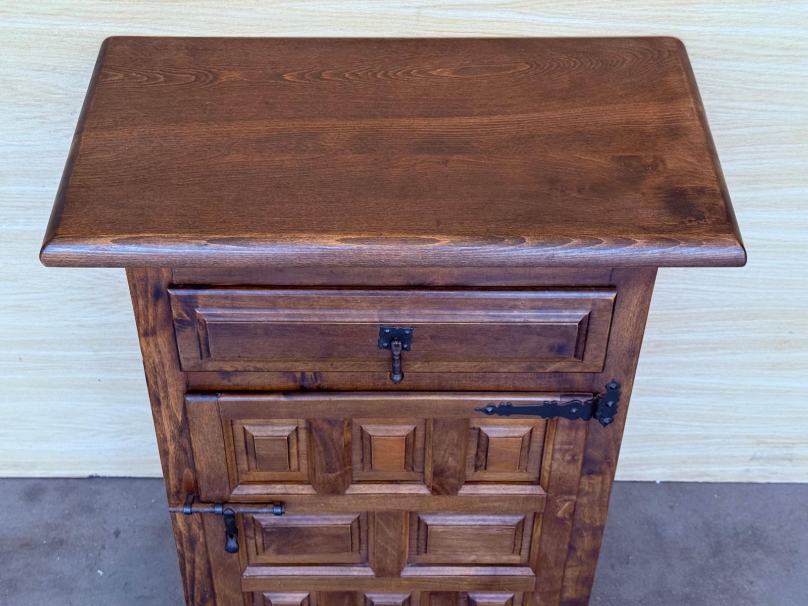20th Spanish Nightstands With Drawer & Door, 1920, Set Of 2 photo vintage