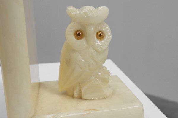 Alabaster Hand Carved Bookends, 1920s, Set Of 2 photo furniture