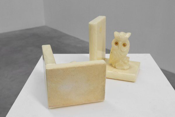 photo furniture Alabaster Hand Carved Bookends, 1920s, Set Of 2