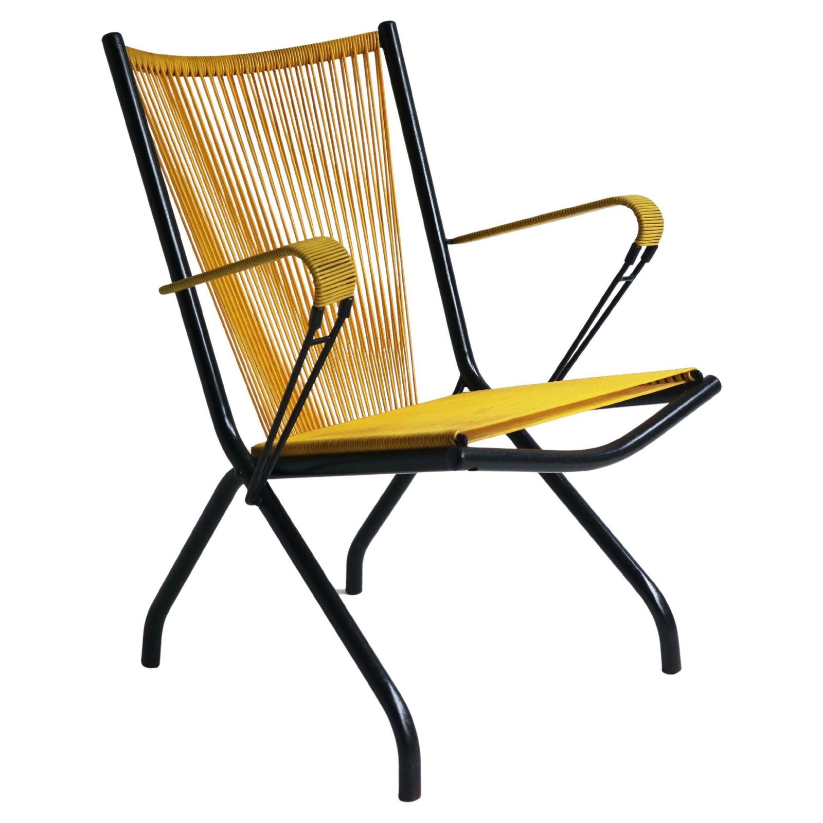 Rare Lounge Chair By Andre Monpoix 1950 France Foldable