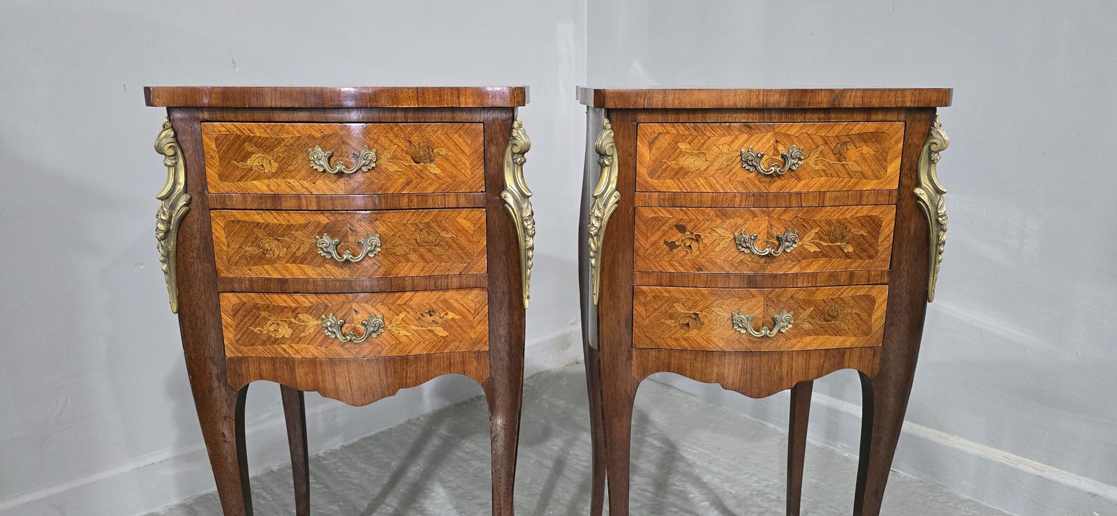 Top Quality Pair French Bedside Lamp Chests photo furniture