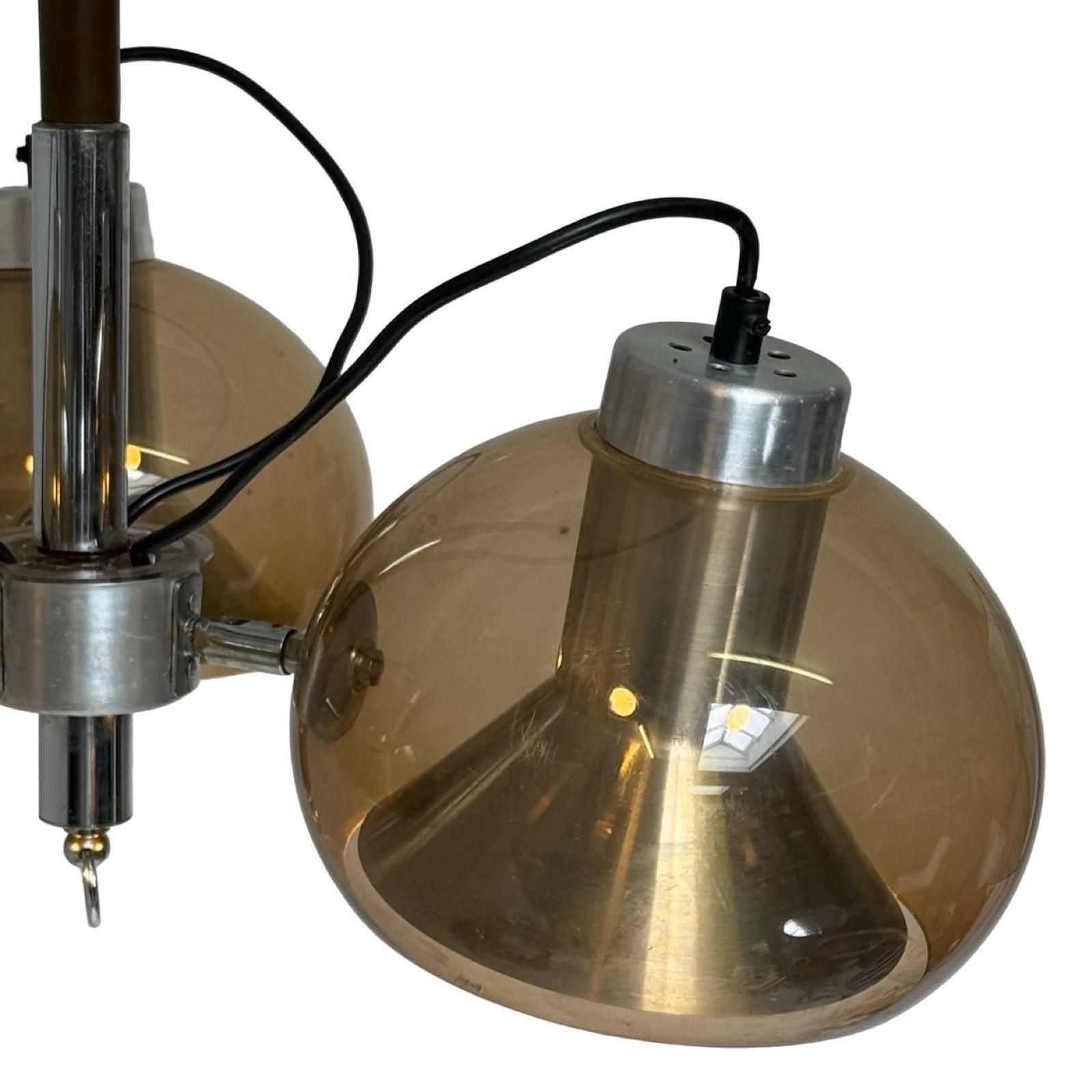 Mushroom Hanging Pendant With Three Spheres   Space Age / Pop Art   Including Adjustable Power Cord And Ceiling Canopy   Smoked Acrylic photo buy