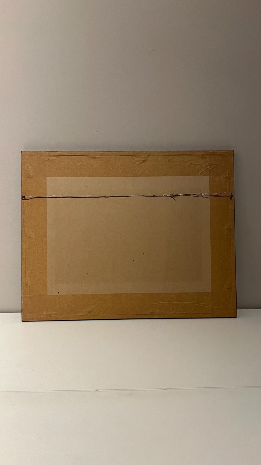 photo furniture Elegant Mid Century Signed Watercolour Of An English Village Landscape With Swans And Church Tower