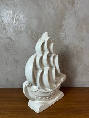 Vintage Ceramic Boat, 1920s photo furniture