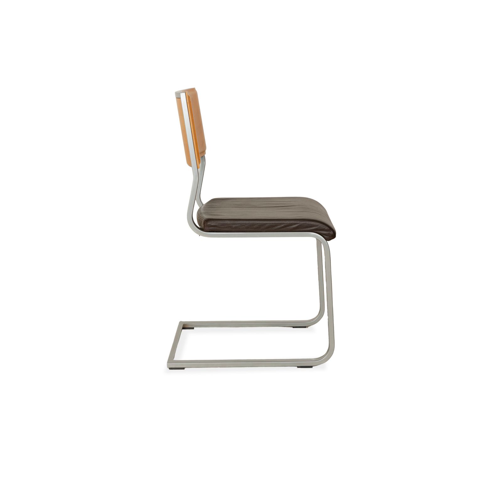 Set Of 6 Wöstmann Leather Chairs, Brown Core Beech, Cantilever photo 2123.0