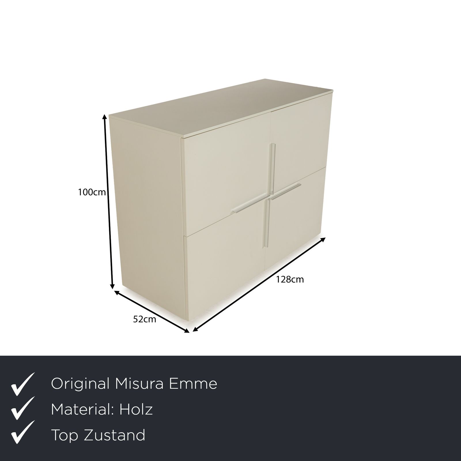 Buffet Misura Emme Plan en bois blanc crème photo furniture